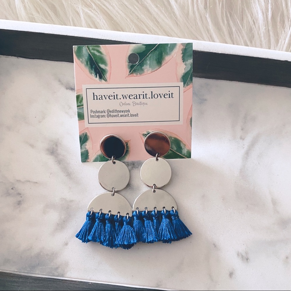 Tassel drop Handmade Earrings NWT